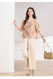 Larimar 2-Piece Light Purple Floral Cheongsam Set