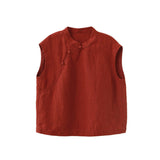 Ulrika Peach Pink Linen Cheongsam Top
