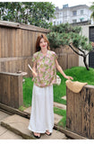 Dazzle 2-Piece Printed Cheongsam Top Set