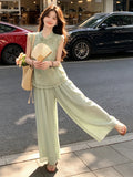 Begonia 2-Piece Embroidered Lace Vest Set Cheongsam