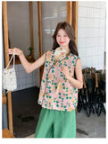 Clarice 2-Piece Printed Cheongsam Top Set