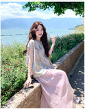 Anastasia 2-Piece Print Wide-Leg Cheongsam Set