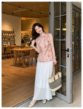 Primula 2-Piece Printed Mesh Cheongsam Set