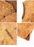 Emma 2-Piece Green Brown Pattern Cheongsam Set