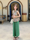 Clarice 2-Piece Printed Cheongsam Top Set