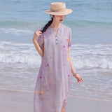 Zorina Pristine Floral V Neck Cheongsam Qipao Dress