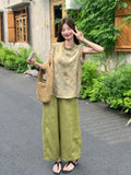 Yolanda 2-Piece Floral Short-Sleeve Cheongsam Set