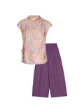 Presto 2-Piece Floral Print Cheongsam Top