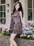 Daffodil 2-Piece Floral Cheongsam Top Set