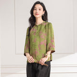 Azalea Floral Print Relaxed Cheongsam Top