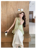 Gwendolyn 2-Piece Print Sleeveless Cheongsam Top