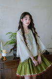Peony 2-Piece Algae Green Lace Cheongsam Top