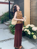 Bernadette 2-Piece Print Vest Set Cheongsam