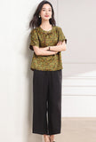 Shimmer 2-Piece Light Green Floral Cheongsam Set