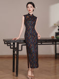 Mirabel Tailored Summer Casual Floral Satin Cheongsam Dress Qipao