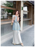 Equinox 2-Piece Ink-Dye Satin Cheongsam Set