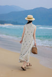 Chrysanthemum Rain Dew Cashew Embroidered Cheongsam Dress