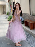 Equinox 2-Piece Purple Short-Sleeve Cheongsam Set