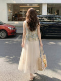 Winifred 2-Piece Floral Mesh Cheongsam Set