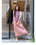 Poinsettia 2-Piece Floral Satin Cheongsam Set