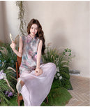 Snowdrop 2-Piece Black Frog Button Cheongsam Set