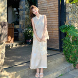 Rayna 2-Piece Lace Jacquard Satin Cheongsam Set