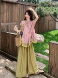 Jasmine 2-Piece Floral Ruffle Cheongsam Set