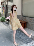 Arcturus 2-Piece Oil Painting Sleeveless Top Cheongsam