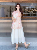Lara 2-Piece Floral Cheongsam Top Set