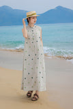 Chrysanthemum Rain Dew Cashew Embroidered Cheongsam Dress