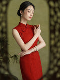 Elowen Glamorous Bridal Gown Red Cheongsam Dress Elegant Qipao
