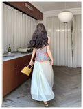 Interlude 2-Piece Floral Print Cheongsam Set