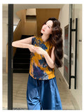 Matriarch 2-Piece Vintage Print Cheongsam Set
