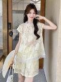 Mirabel 2-Piece Black Jacquard Cheongsam Set