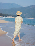Delilah Mint Green Embroidered Cheongsam Dress