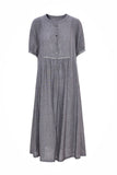 Taya Deep Space Gray Lace Cheongsam Dress