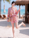Estate 2-Piece Printed Balloon Sleeve Set Cheongsam