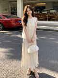 Purity 2-Piece Embroidered Cheongsam Top Set