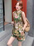 Crescendo 2-Piece Tencel Linen Cheongsam Set