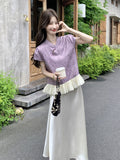 Natalia 2-Piece Ruffle Jacquard Cheongsam Set
