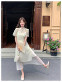 Eleonora 2-Piece Modern Cheongsam Overlay Set