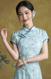 Magdalena Arresting Elegant Pink Cheongsam Dress Short Sleeve Qipao
