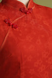 Elowen Glamorous Bridal Gown Red Cheongsam Dress Elegant Qipao