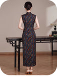 Mirabel Tailored Summer Casual Floral Satin Cheongsam Dress Qipao