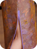 Tempo Grand Shimmering Brocade Cheongsam Dress Frog Buttons Qipao