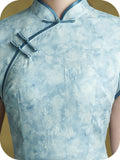 Magdalena Arresting Elegant Pink Cheongsam Dress Short Sleeve Qipao