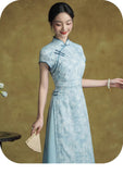 Magdalena Arresting Elegant Pink Cheongsam Dress Short Sleeve Qipao