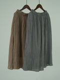 Distressed Versatile Twill Crinkle Qipao Cheongsam Skirt