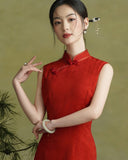 Elowen Glamorous Bridal Gown Red Cheongsam Dress Elegant Qipao