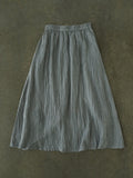 Distressed Versatile Twill Crinkle Qipao Cheongsam Skirt